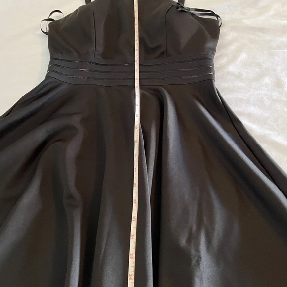 CITY STUDIO Womens Black Short Sleeveless Mini Fit + Flare Dress Juniors 7 Fall. - Picture 4 of 7
